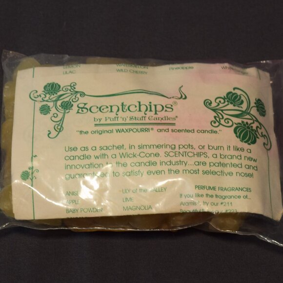 Vintage Scentchips PuffNStuff Candles Wax Melt Sachet Simmer Pot Vanilla Scented - Picture 3 of 4